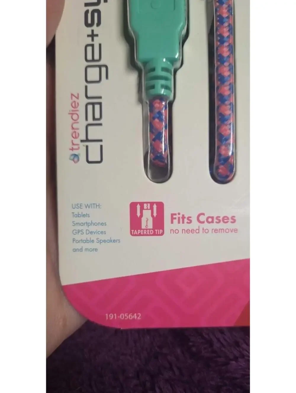 Set of 4 Trendiez Micro USB to USB Braided Charging Cables 3FT Mixed Colors NEW